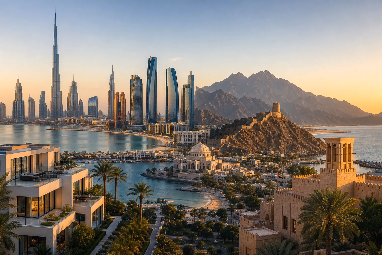 Les 7 émirats des Émirats arabes unis : lesquels présentent un intérêt immobilier ?